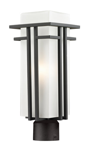 Abbey One Light Outdoor Post Mount Outdoor Rubbed Bronze