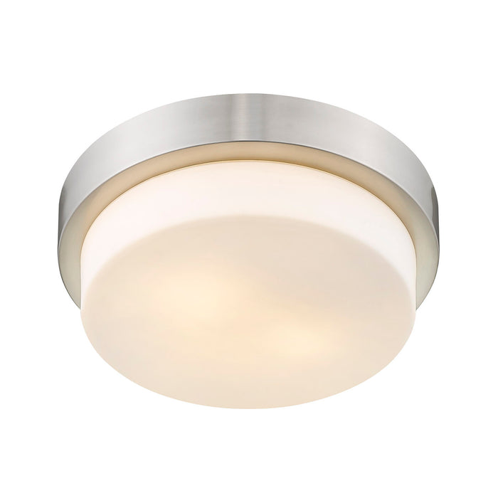 Golden - 1270-11 PW - Two Light Flush Mount - Morgon - Pewter