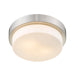 Golden - 1270-11 PW - Two Light Flush Mount - Morgon - Pewter