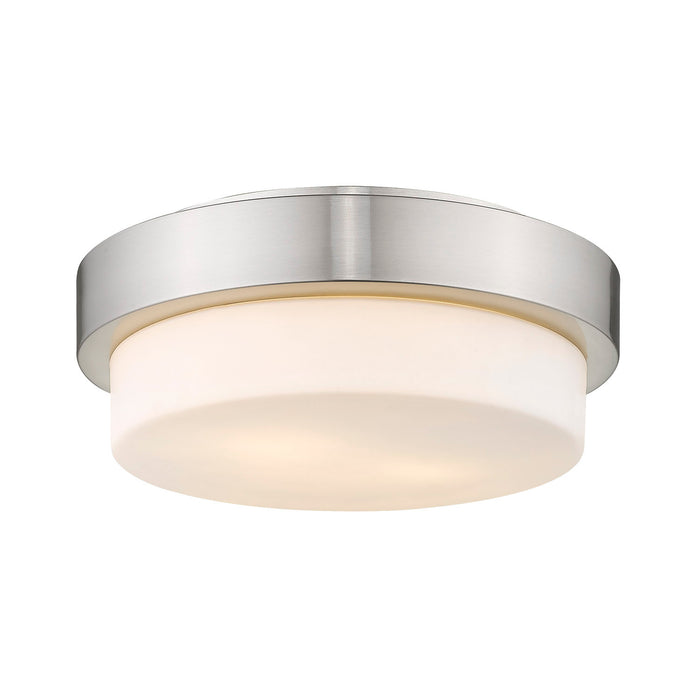 Golden - 1270-11 PW - Two Light Flush Mount - Morgon - Pewter