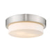 Golden - 1270-11 PW - Two Light Flush Mount - Morgon - Pewter