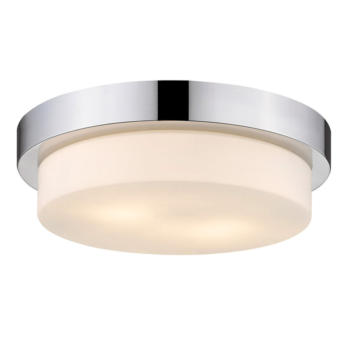 Golden - 1270-13 CH - Two Light Flush Mount - Morgon - Chrome