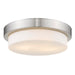 Golden - 1270-13 PW - Two Light Flush Mount - Morgon - Pewter