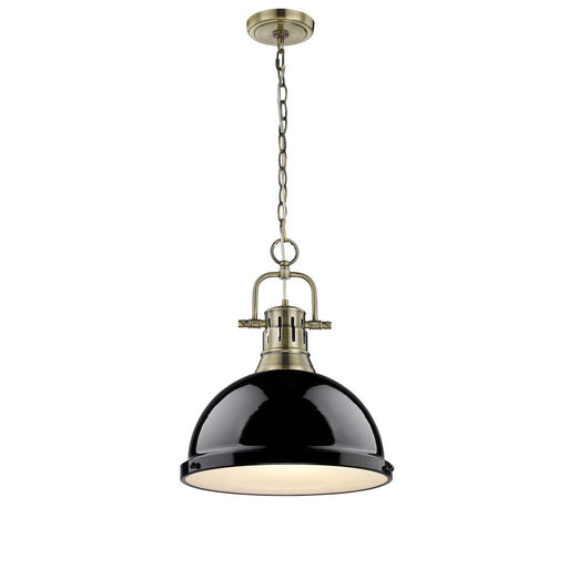 Duncan One Light Pendant Aged Brass