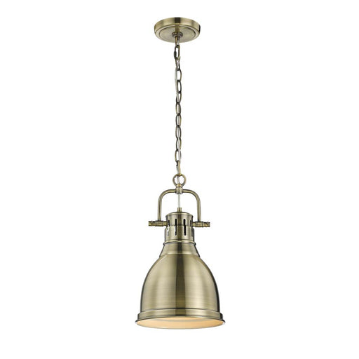 Duncan One Light Pendant Aged Brass