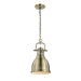 Golden - 3602-S AB-AB - One Light Pendant - Duncan - Aged Brass