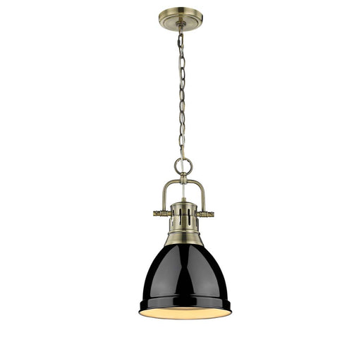 Duncan One Light Pendant Aged Brass