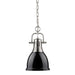 Golden - 3602-S PW-BK - One Light Pendant - Duncan - Pewter