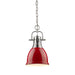 Golden - 3602-S PW-RD - One Light Pendant - Duncan - Pewter
