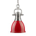 Golden - 3602-S PW-RD - One Light Pendant - Duncan - Pewter