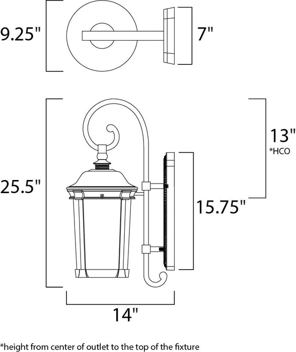 Dover LED Outdoor Wall Sconce-Exterior-Maxim-Lighting Design Store