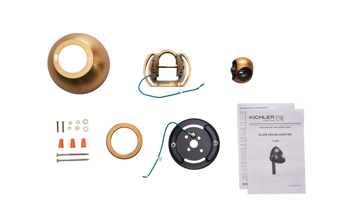 Kichler - 337005BAB - Slope Adapter - Accessory - Burnished Antique Brass