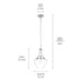 Kichler - 42141CHCLR - One Light Pendant - Everly - Chrome