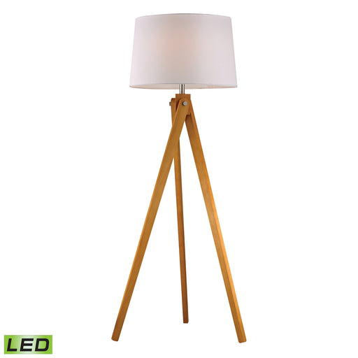 Wooden Tripod LED Floor Lamp