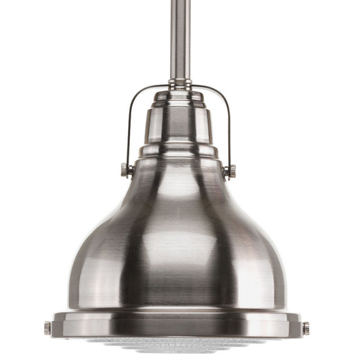 Fresnel Pendant One Light Mini Pendant Brushed Nickel
