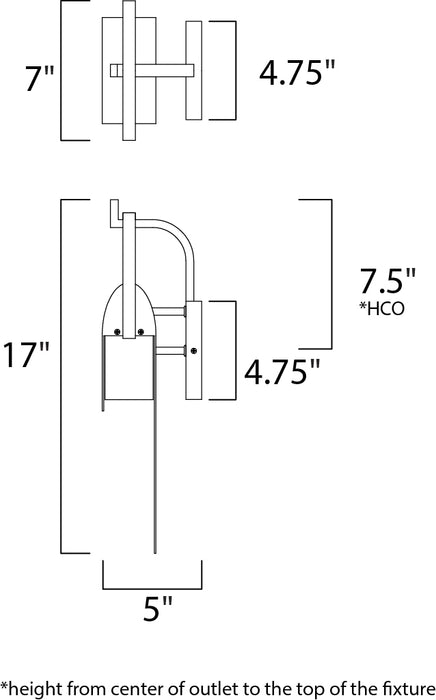 Laredo LED Outdoor Wall Sconce-Exterior-Maxim-Lighting Design Store