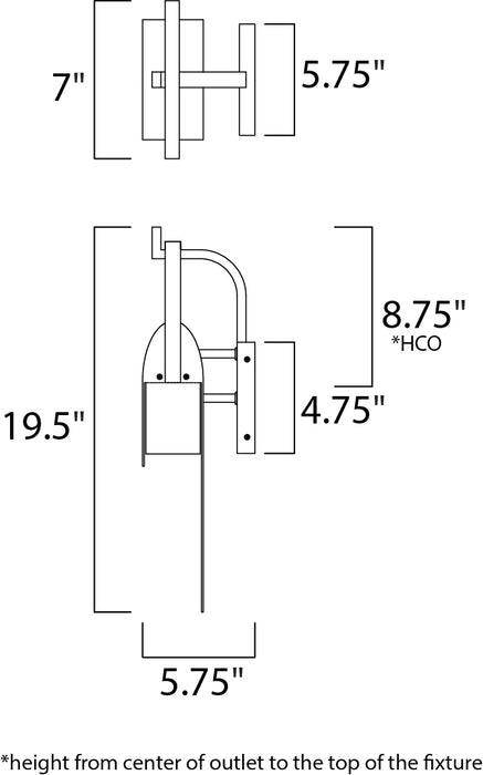 Laredo LED Outdoor Wall Sconce-Exterior-Maxim-Lighting Design Store