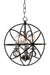 Maxim - 25140ARPN - Three Light Pendant - Orbit - Anthracite / Polished Nickel