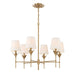Crystorama - 568-GA - Six Light Chandelier - Broche - Antique Gold