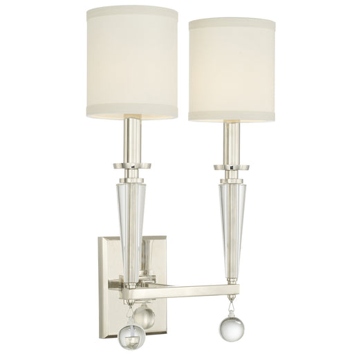Paxton Two Light Wall Sconce Polished Nickel