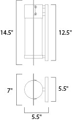 Focus LED Outdoor Wall Sconce-Exterior-Maxim-Lighting Design Store