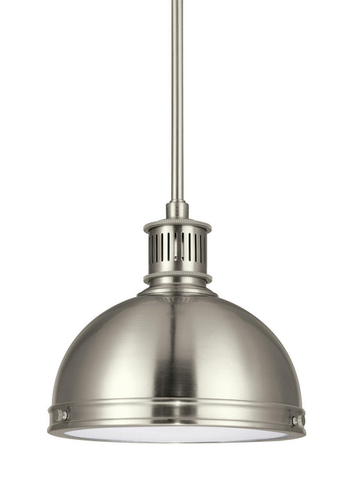 Generation Lighting - 65085-962 - One Light Pendant - Pratt Street Metal - Brushed Nickel