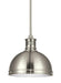 Generation Lighting - 65085-962 - One Light Pendant - Pratt Street Metal - Brushed Nickel