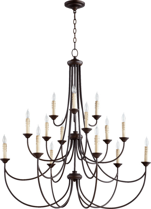 Quorum - 6250-15-86 - 15 Light Chandelier - Brooks - Oiled Bronze