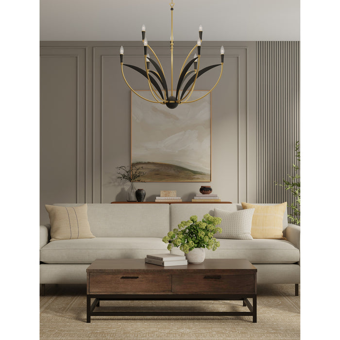 Miller Nine Light Chandelier-Mid. Chandeliers-Minka-Lavery-Lighting Design Store