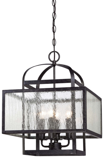 Camden Square Four Light Mini Chandelier Aged Charcoal