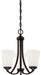 Minka-Lavery - 4963-284 - Three Light Mini Chandelier - Overland Park - Vintage Bronze