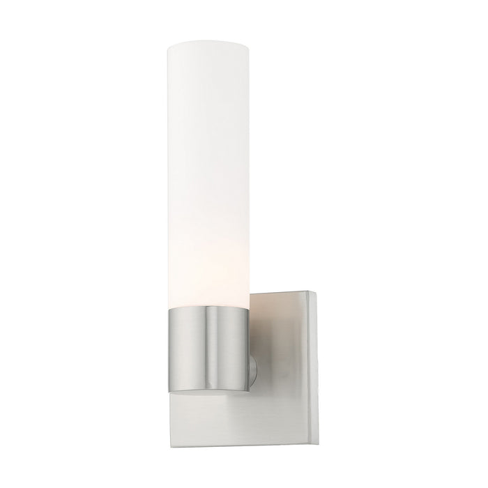 Livex Lighting - 10101-91 - One Light Wall Sconce - Aero - Brushed Nickel