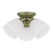 Livex Lighting - 13664-01 - Three Light Ceiling Mount - Somerville - Antique Brass