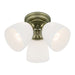 Livex Lighting - 13664-01 - Three Light Ceiling Mount - Somerville - Antique Brass
