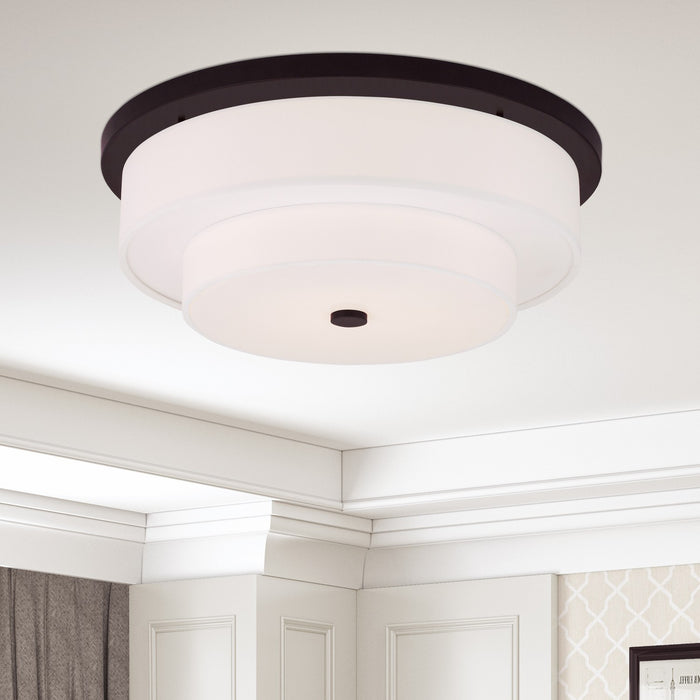 Livex Lighting - 50866-07 - Four Light Ceiling Mount - Meridian - Bronze