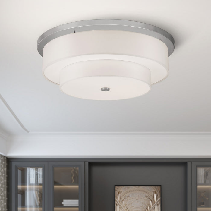 Livex Lighting - 50867-91 - Five Light Ceiling Mount - Meridian - Brushed Nickel
