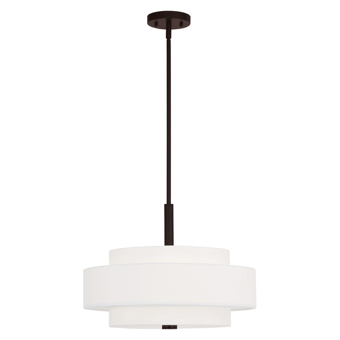 Livex Lighting - 50874-07 - Four Light Pendant - Meridian - Bronze
