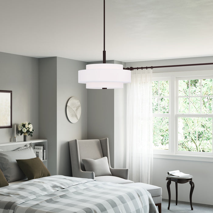 Livex Lighting - 50874-07 - Four Light Pendant - Meridian - Bronze