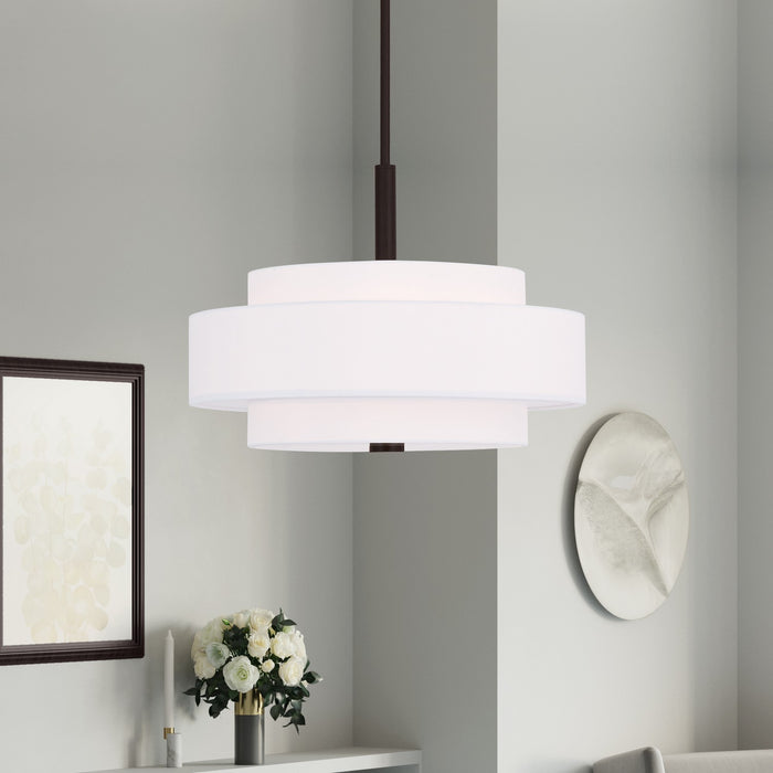 Livex Lighting - 50874-07 - Four Light Pendant - Meridian - Bronze