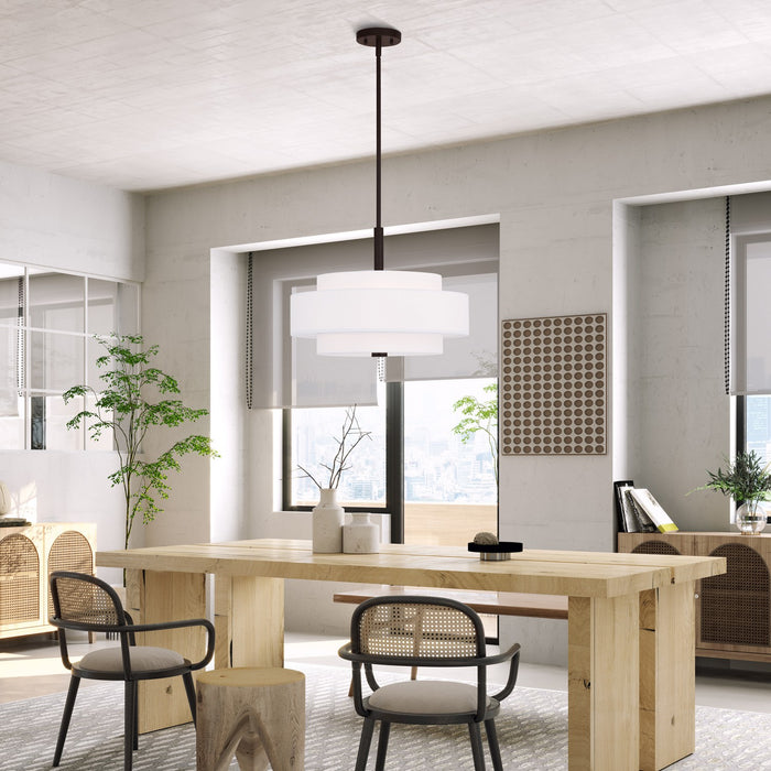 Livex Lighting - 50874-07 - Four Light Pendant - Meridian - Bronze
