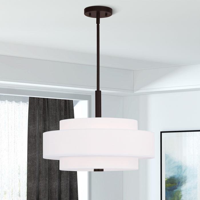 Livex Lighting - 50874-07 - Four Light Pendant - Meridian - Bronze
