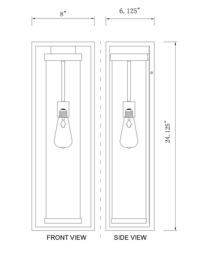 Z-Lite | 584B-BK | Dunbroch Collection | Black | One Light Outdoor Wall