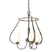 Hubbardton Forge - 103047-SKT-05-GG0303 - Three Light Chandelier - Flora - Bronze
