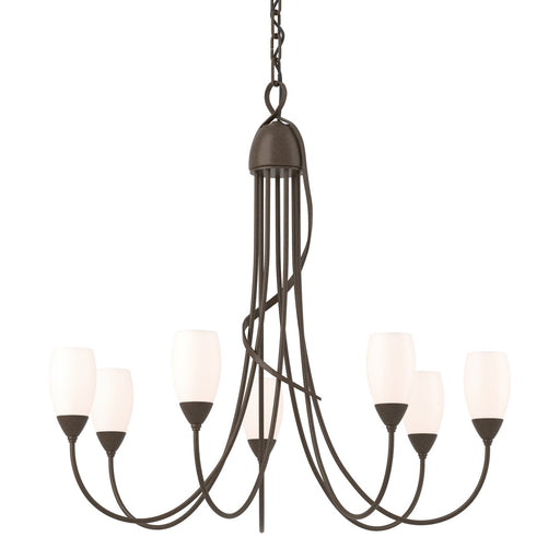 Flora Seven Light Chandelier Bronze