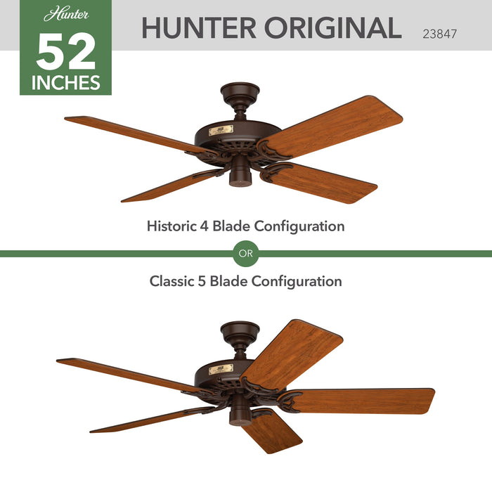 Hunter Original 52" Ceiling Fan-Fans-Hunter-Lighting Design Store