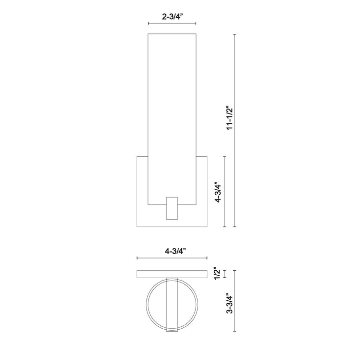 Elizabeth LED Wall Sconce Chrome-Sconces-Kuzco Lighting-Lighting Design Store