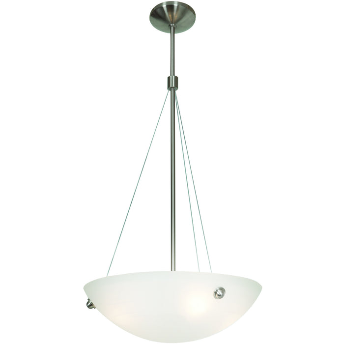 Access - 23072-BS/WHT - Four Light Pendant - Noya - Brushed Steel