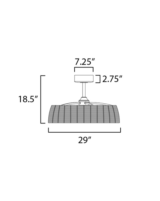 Tulum LED Outdoor Fandelight-Fans-Maxim-Lighting Design Store