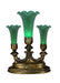 Meyda Tiffany - 11265 - Three Light Accent Lamp - Green Pond Lily - Antique