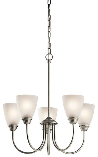 Jolie Five Light Chandelier Brushed Nickel